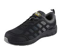 JCB - Safety Trainers - Work Trainers for Men - Cagelow Trainers - Black/Grey - Size UK 8