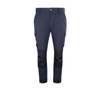 Jcb-Workwear Mens 4-Way Stretch Trousers Navy Blue Size 42T