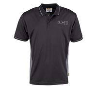 JCB - Workwear Men's Polos - Polo Shirt - Performance Polo Shirt, D+IB - Black/Grey, Size Small