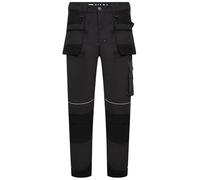JCB Workwear - Trade Graphite Holster Trousers for Men - Cordura Reinforced Hems & Pockets - Regular Leg (32") - Polyester/Cotton - Waist 42"