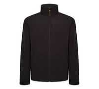 JCB Workwear - Trade Softshell Jacket - Fleece Jacket Mens Full Zip - Zipped Side Pockets - Adjustable Hem & Cuffs - Polyester - Black - Size S