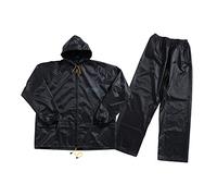 JCB - Workwear - Waterproof Workwear - Waterproof Two-Piece Rainsuit, D+AA - Black - Size Large