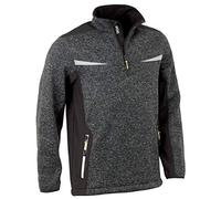 JCB - JCB Workwear - Work Jumpers for Men - Elmhurst II 1/4 Zip Jumper - Grey/Black Sweatshirt, Size XXX-Large