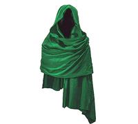 JCBFUME Cowl Hood Scarf Rogue Hood Medieval Cloak Renaissance Costume Men Neck Warmer Hooded Cape Hat Cyberpunk Accessories, Grass Green, One size