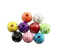 JCBIZ 100pcs 8mm Small Round Spacer Beads 2mm Hole Colorful Acrylic Beads for DIY Beaded Bracelet