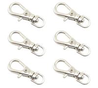 JCBIZ 10PCS 360 Degree Rotating Pet Collar Clips 1.1g Weight 0.4cm Inner Diameter Fishhook for Keys Bags Chicken Coops Rabbit Cages Hamster Cages Pigeon Cages Metal Clips