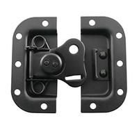 JCBIZ 2pcs Black 82x77mm Recessed Butterfly Twist Catch 3.2x3 Inch Spring Loaded Latch for Flight Road Case Cabinet