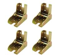 JCBIZ 4pcs Self-Lock Folding Hinge 90 Degree Stainless Steel Folding Self Locking Bracket Furniture Leg Fitting Conner Braces Extension Support Bracket