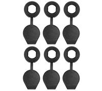 JCBIZ 6pcs 18mm/0.7" Black Door Lock Dust Cover Rubber Waterproof Caps Prevent Dust, Enhance Cam Lock Life Plastic Material