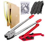 JCBMGDBKH Complete Hand Pallet Packaging Strapping Kit with Tools, 200m PP Band, Metal Seals, and Edge Protectors for Se Packing