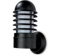 JCC JC39222BLK NiteLED Mains IP44 Louvred Wall Light Halogen ES 42W E27 Black