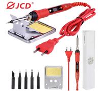 JCD 220V 80W LCD Electric Soldering Iron 908S Adjustable Temperature Soldering Iron with Quality Soldering Iron Tips and Kits 908S KIT3