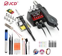 JCD 8898Pro Soldering Station 2 in 1 Hot Air Gun Solder Iron LCD Digital Display For Cell-Phone SMD BGA IC Repair Solder Tools 8898Pro 1