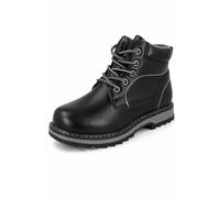 JCDees Boy's Children's Lace Up Chunky Sole Ankle Boots in True Black | Size: Infant 12 JCDees True Black Infant 12