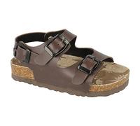 JCDees Boys Flat Footbed 2 Buckle Strap Mule Sandal