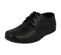 JCDees Boys Lace Up School Shoes - Black Synthetic - UK Size 1 - EU Size 33 - US Size 2