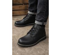 JCDees Men's Children's Lace Up Chunky Sole Ankle Boots in True Black | Size: 8 JCDees True Black 8