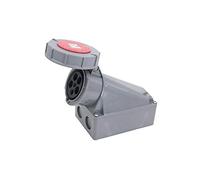 JCE 63A 5 PIN 3 PHASE INDUSTRIAL SOCKET + MOUNTING BOX,WATERPROOF IP67 415V