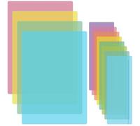 JCF 12PCS Dyslexia Overlays Set, Colored Overlay Aids and Reading Rulers for Adults and Children with ADHD, Irlen Syndrome Reduce Visual Stress and Improve Reading Speed and Comfort -MultiColor