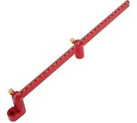 JCFANTS Woodworking Compass Scriber Woodworking Scribe Gauge Adjustable Metric Arc Drawing Ruler Scribing Circle Ruler Marking Gauge Circle Marking Tool (300mm), Red