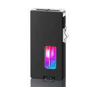 JCFHQGHR Cool Lighter, Extra Wide Soft Flame Lighter, Shake to Light, With Visible Air Window and Adjustable Flame Dial, Great for BBQs, Candles and Camping(A)