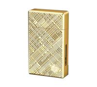 JCFHQGHR Smart metal voice-activated kerosene lighter, four ignition modes, transparent visible gas chamber, suitable for barbecue, candles, outdoor, men's gift(E)