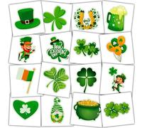 JCFIRE 102pcs St Patricks Day Tattoos, St Patricks Day Accessories Shamrock Stickers, St. Patrick's Day Face Stickers for Kids, Irish Parade and Party Favors Decoration, School Party Supplies