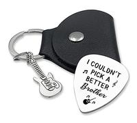 JCHCAMRY I Couldn't Pick A Better Brother,Stainless Steel Engraving Guitar Pick accessories Gift for Friend Musician Guitar Player Birthday Christmas Thanksgiving Graduation Adult Gifts(Brother)