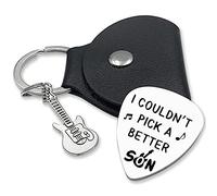 JCHCAMRY I Couldn't Pick A Better Son,Stainless Steel Engraving Guitar Pick accessories Gift for Friend Brother Musician Guitar Player Birthday Christmas Thanksgiving Graduation Adult Gifts(Son)