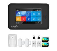 JCHENG Wi-Fi and cellular Switchable Security Alarm System, Home and Business Burglar Security, 99 Wireless Defense Zones, Pet-friendly PIR Detector, Work with Alexa and Remote APP Control