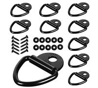 JCHL Cargo Tie-Down Anchors, 10PCS V-Ring 2" Diameter Steel V-Ring Bolt On Trailer Anchor for Cargo on Trucks Pickups Trailers Flush Mount TieDown Anchor
