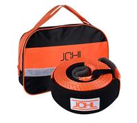 JCHL Recovery Tow Strap Heavy Duty Draw String 3"x20ft 35000LBS (18TON) Rated Capacity Off Road Towing Rope Reinforced Loops Protective Sleeves Storage Bag Emergency Towing Rope for Recovery