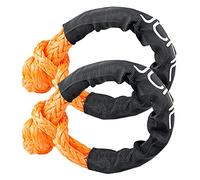 JCHL Soft Shackle Synthetic Road Recovery Rope 1/2' X 23 Inch 56000LBS Breaking Strength Tow Shackles for Sailing SUV Off Road Towing ATV Recovery 2 Pack