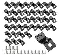 JCHL Table Desk Top Fasteners with Screws Black Heavy Duty Z Table Top Connectors Table Clips/Table Top Brackets, Set of 40 Packs (Include 40 Clips and 40 Screws) Black-40
