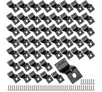 JCHL Table Desk Top Fasteners with Screws Black Heavy Duty Z Table Top Connectors Table Clips/Table Top Brackets, Set of 50 Packs (Include 50 Clips and 50 Screws) 50-Black
