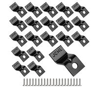 JCHL Table Desk Top Fasteners with Screws Black Heavy Duty Z Table Top Connectors Table Clips/Table Top Brackets, Set of 20 Packs (Include 20 Clips and 20 Screws) Black-20