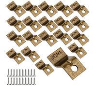 JCHL Table Desk Top Fasteners with Screws Black Heavy Duty Z Table Top Connectors Table Clips/Table Top Brackets, 20 Packs Set (Include 20 Clips and 20 Screws) Bronze-20