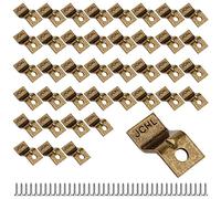 JCHL Table Desk Top Fasteners with Screws Black Heavy Duty Z Table Top Connectors Table Clips/Table Top Brackets, 40 Packs Set (Include 40 Clips and 40 Screws) Bronze-40