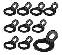 JCHL Tie Down Strap Rings Dirt Bike Stainless Steel Multi-Purpose Tie Down Anchor Strapping Hooks for Mounting in The Garage, Work Shop, Truck, Trailer, Golf Cart, Fence Black (10-Pack)