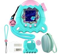 JCHPINE Hard Case and Silicone Cover for Tamagotchi Paradise Electronic Pet, Protective Cases for Tamagotchi Paradise with Screen Protector and Lanyard (Jade Forest)