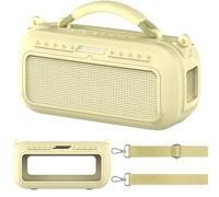 JCHPINE Silicone Cover Case for Bose SoundLink Max Portable Speaker Accessories, Soft Silicone Skin for Bose SoundLink Max Bluetooth Speaker with Shoulder Strap (Citrus Yellow Case)