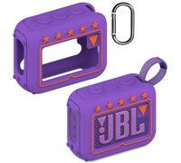 JCHPINE Silicone Cover Case for JBL Go 4 Ultra Portable Bluetooth Speaker, Protective Skin Holder for JBL Go 4 Pro Sound Bluetooth Speaker Accessories (Only Case) (Purple)