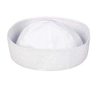 JCHPRODUCTS White Doughboy Sailor Hat Marine Headwear Fancy Dress Party Accessory
