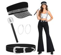JcHrmers 4 Pcs Women's Singer Costume Accessories Set