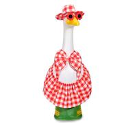 JcHrmers Hawaiian Porch Goose Outfits Summer Bikini 17" Cement Goose Statue Clothes Cute Goose Costume for Outdoor Garden Yard Decor