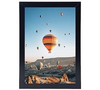 JCJMY 6x9 Picture Frame Black for Wall Hanging or Tabletop- Wall Mounting Horizontally or Vertically, 6 x 9 Wall Gallery Poster Photo Frame for 6 by 9 Photos, Black