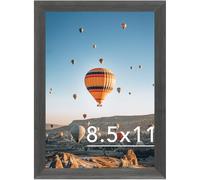 JCJMY 8.5x11 inch Picture Frame Silver Gray for Certificate Poster and Photo, Horizontal and Vertical Formats for Wall Hanging or Tabletop, 8.5x11 Frame with Shatter Resistant Plexiglass, Silver Gray