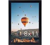 JCJMY 8x11 Picture Frame Black for Wall Hanging or Tabletop- Wall Mounting Horizontally or Vertically, 8 x 11 Wall Gallery Poster Photo Frame for 8 by 11 Photo, Black
