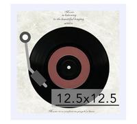 JCJMY Wood Vinyl Record Frame for the Wall, Display 12.5x12.5 Album Cover and 12x12 LP Vinyl Record with Cover, Album Frames for Vinyl Records, Sturdy 12.5x12.5 Frame White, 1 Pack