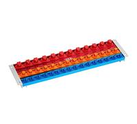 JCK 1/4", 3/8" and 1/2" Drive Aluminum Multi-Size Socket Holder Tray, Three Rails with Special Designed Strip, for Metric/Imperial Air Tool Moveable Organizer Secure Socket Storage Toolbox